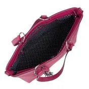 Fuschia Ring Handle Tassel Tote Bag