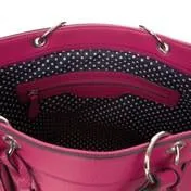 Fuschia Ring Handle Tassel Tote Bag