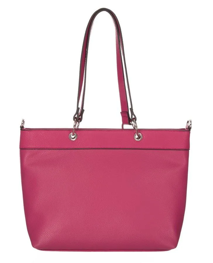 Fuschia Ring Handle Tassel Tote Bag