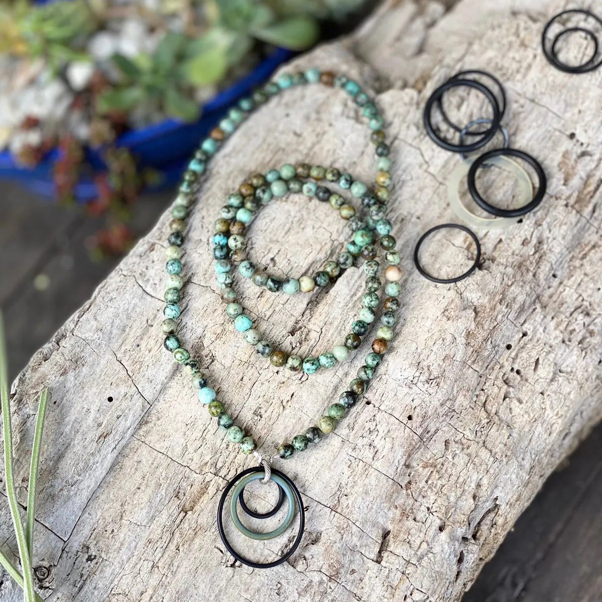 Zero Waste Ocean Themed Jewelry Set for Sustainable Living